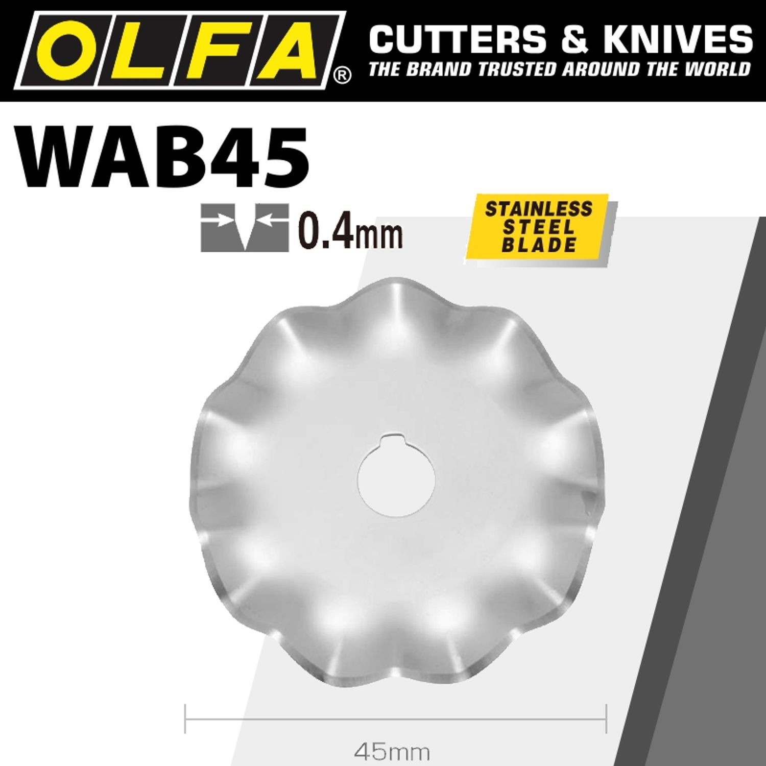 OLFA Blades Rotary Wave Cutter 45mm 1/pk